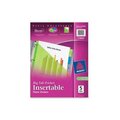 Avery Avery® Plastic Pocket Insertable Tab Dividers, Assorted, 5 Tabs/Set 11902